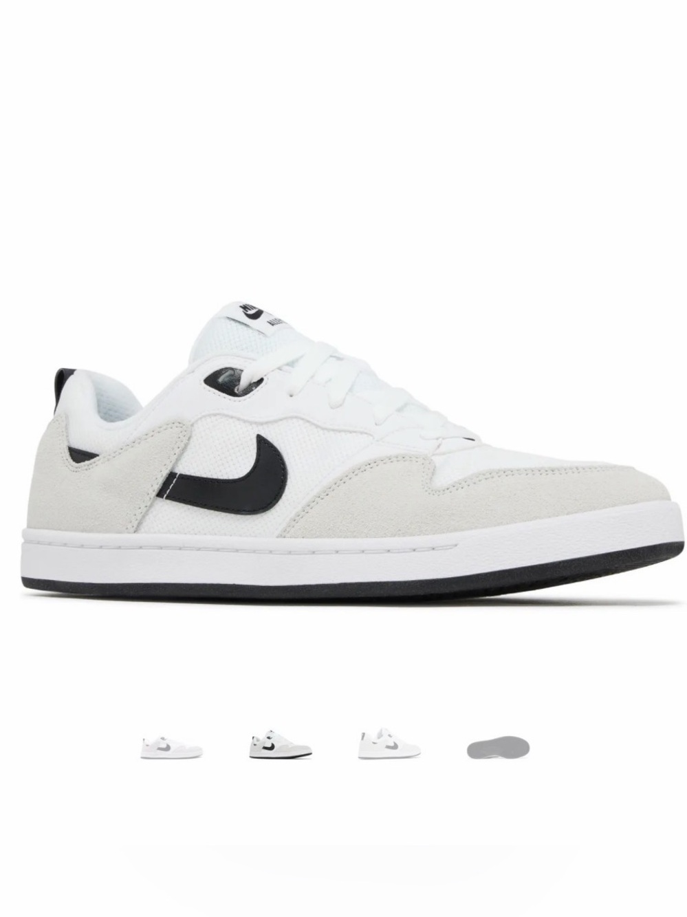 Nike SB ALLEYOOP White & Black Skate Sneakers Men's Sz 10
